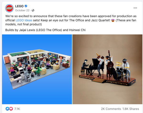 Lego ideas promotion.